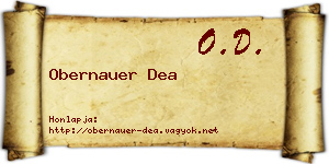 Obernauer Dea névjegykártya
